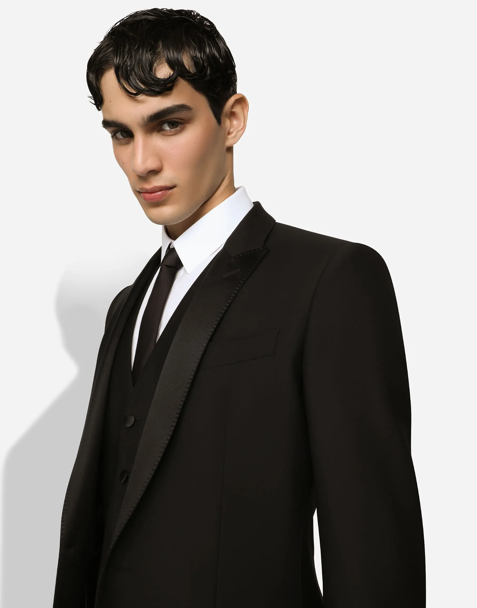 Wool and silk Martini-fit tuxedo suit