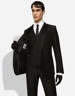 Wool and silk Martini-fit tuxedo suit