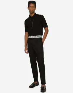Wool and silk pants