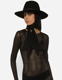 Wool felt fedora hat