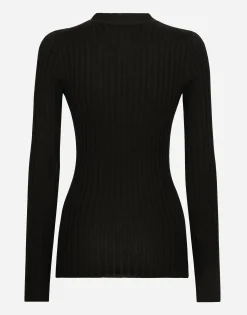 Wool flat-rib sweater