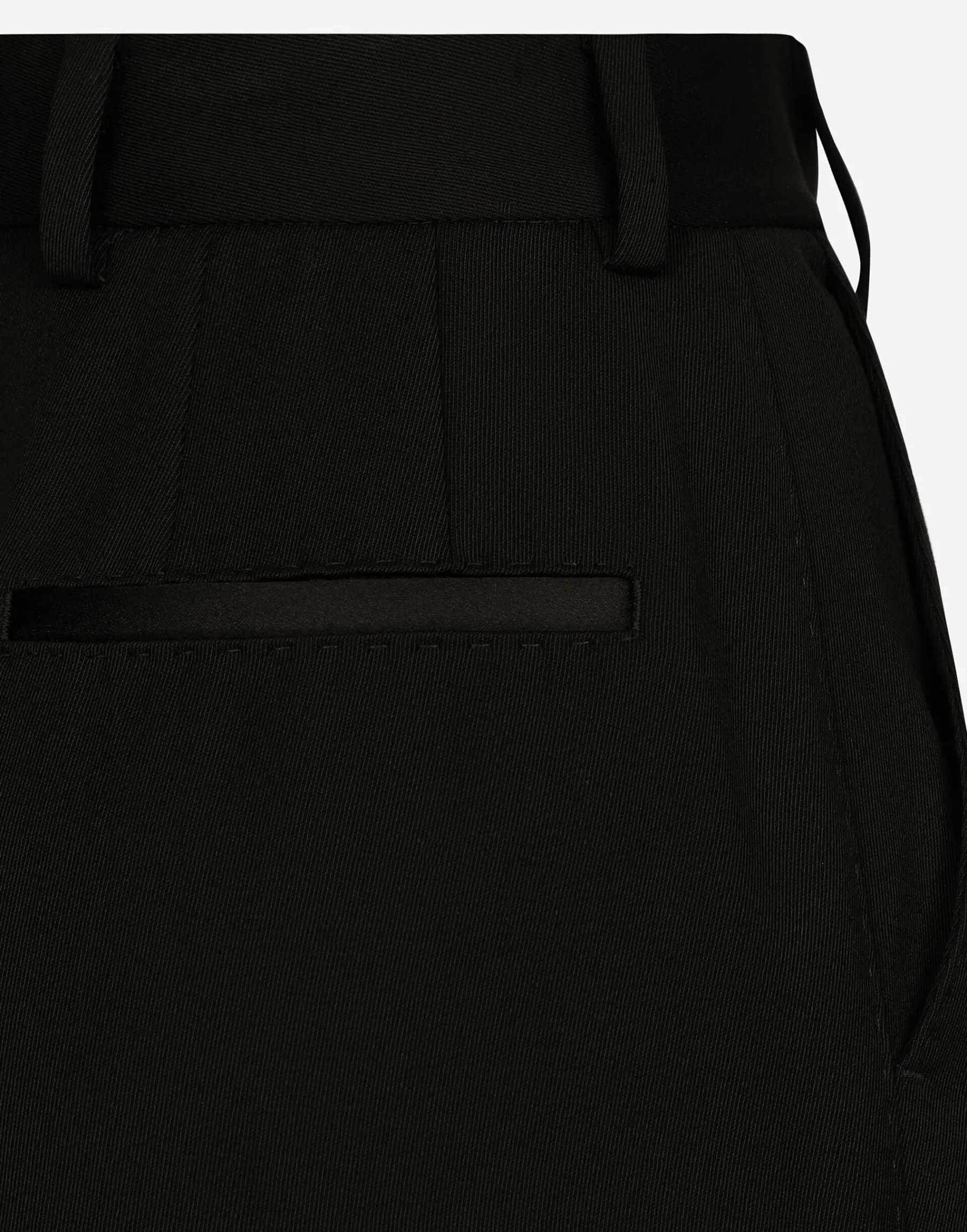 Wool gabardine cigarette pants