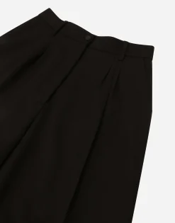 Wool gabardine shorts