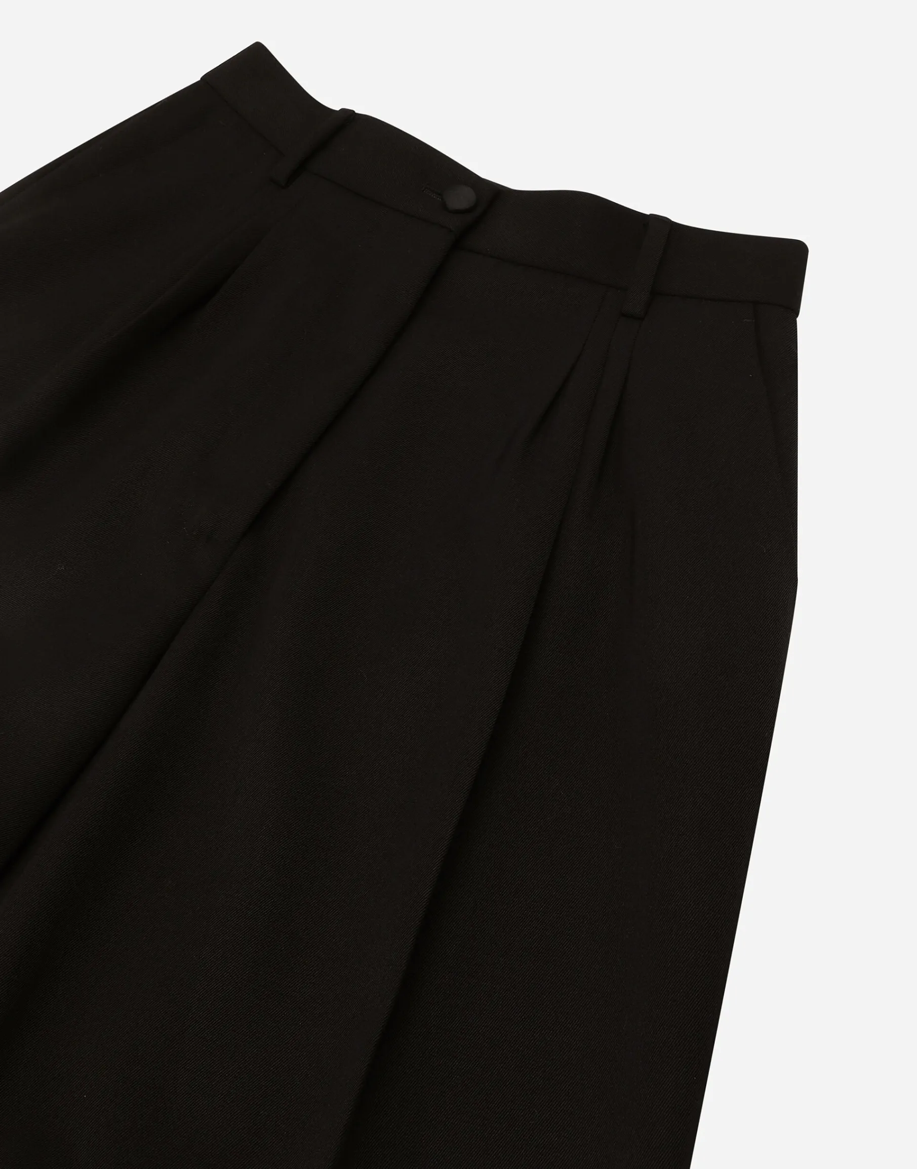 Wool gabardine shorts