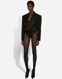 Wool gabardine Spencer tuxedo jacket