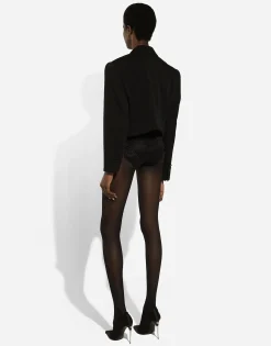 Wool gabardine Spencer tuxedo jacket