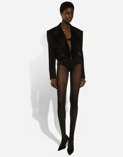 Wool gabardine Spencer tuxedo jacket