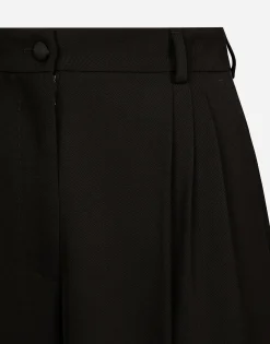 Wool gabardine tuxedo Bermuda shorts
