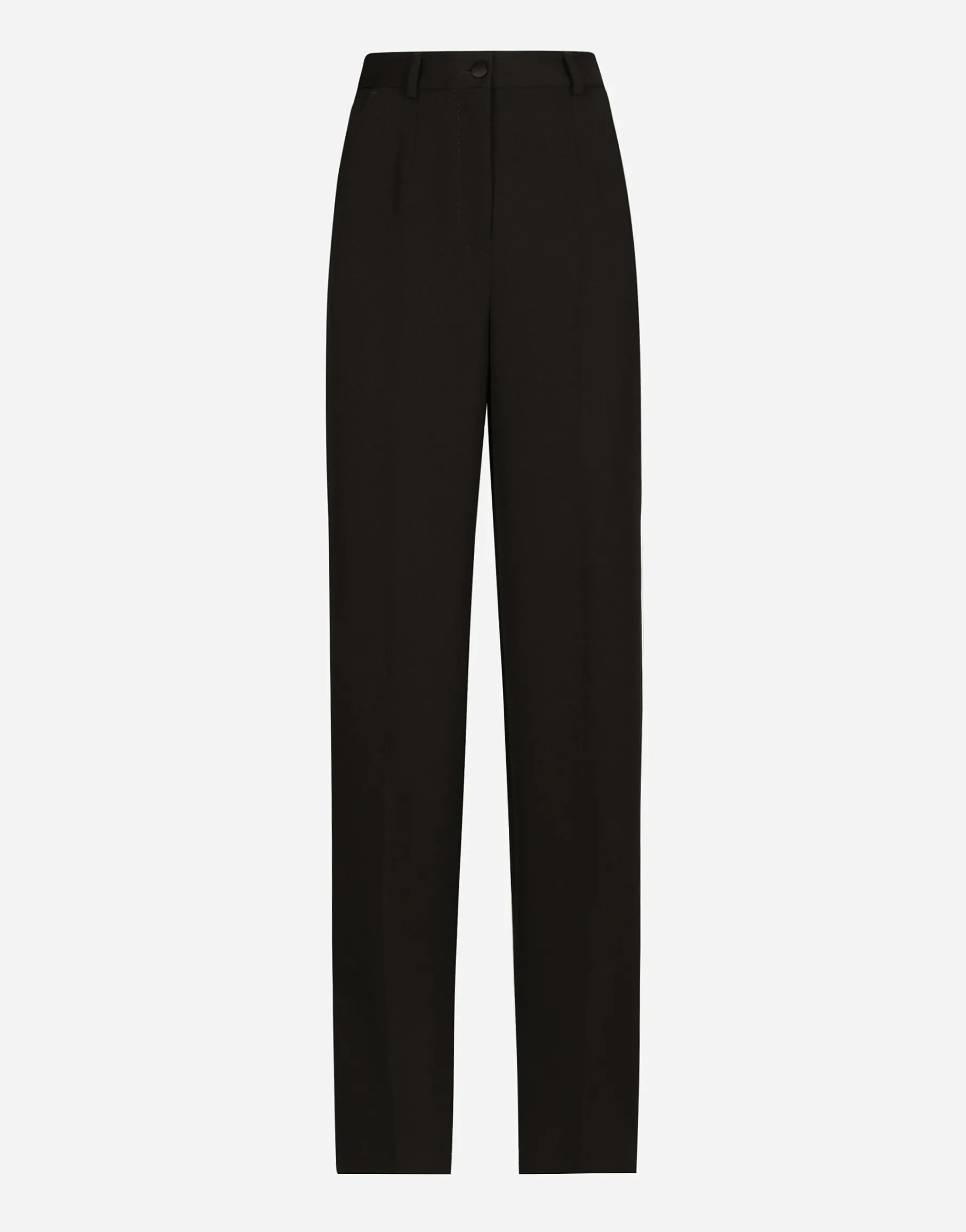 Wool gabardine tuxedo pants