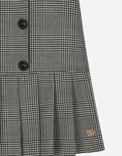 Wool glen plaid dress