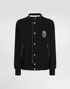 Wool jacket with patch