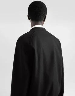 Wool jacket with patch