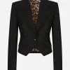 Wool jacquard Spencer jacket with DG logo
