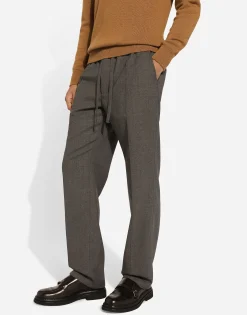 Wool jogging pants