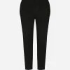 Wool jogging pants with embroidery