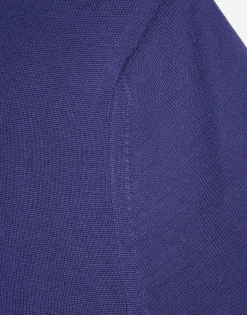 Wool polo-shirt with branded tag
