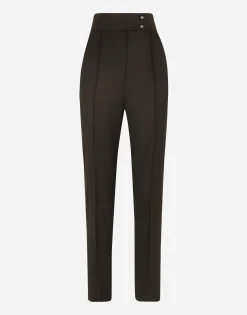 Wool poplin pants