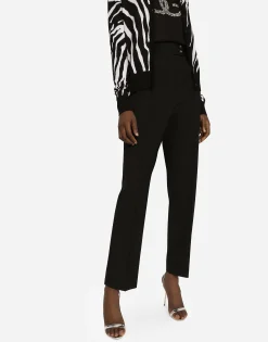 Wool poplin pants