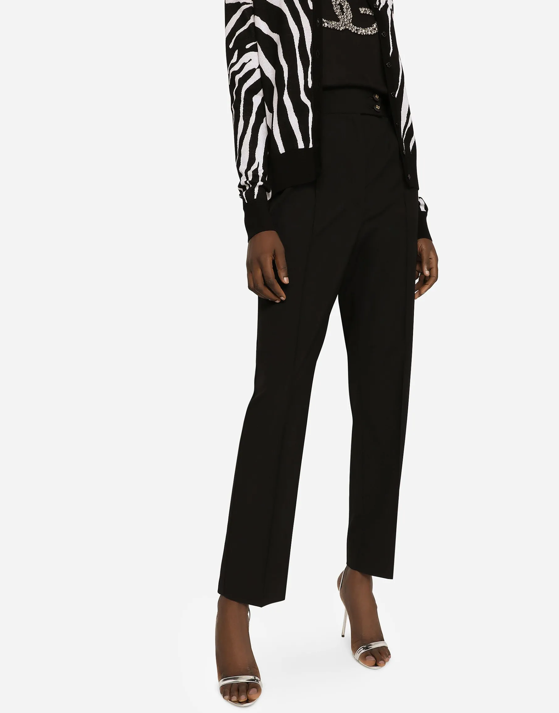 Wool poplin pants