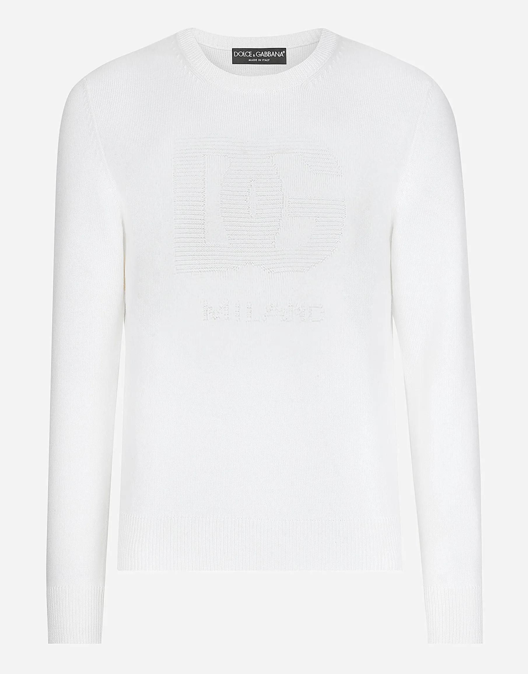Wool round-neck sweater with DG logo