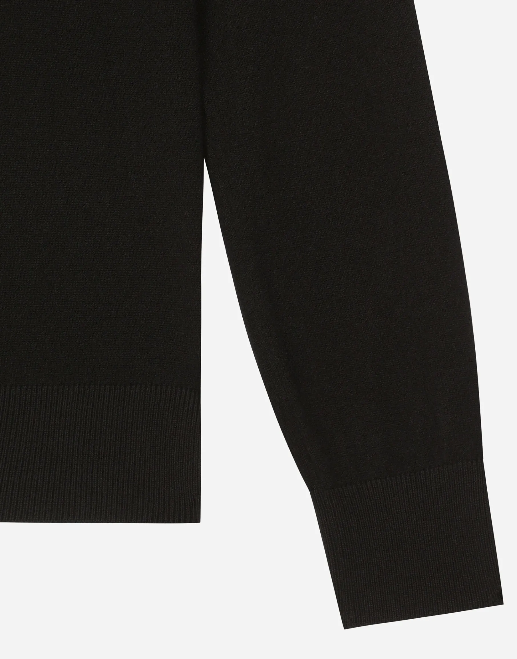 Wool round-neck sweater with raised DG logo