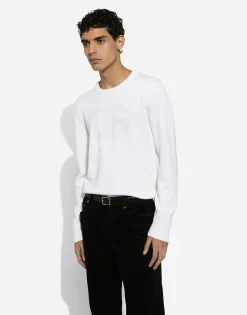 Wool round-neck sweater with DG logo