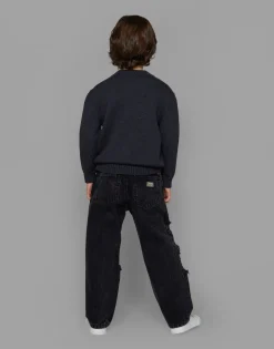 Wool round-neck sweater with flocked DG logo