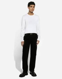 Wool round-neck sweater with DG logo