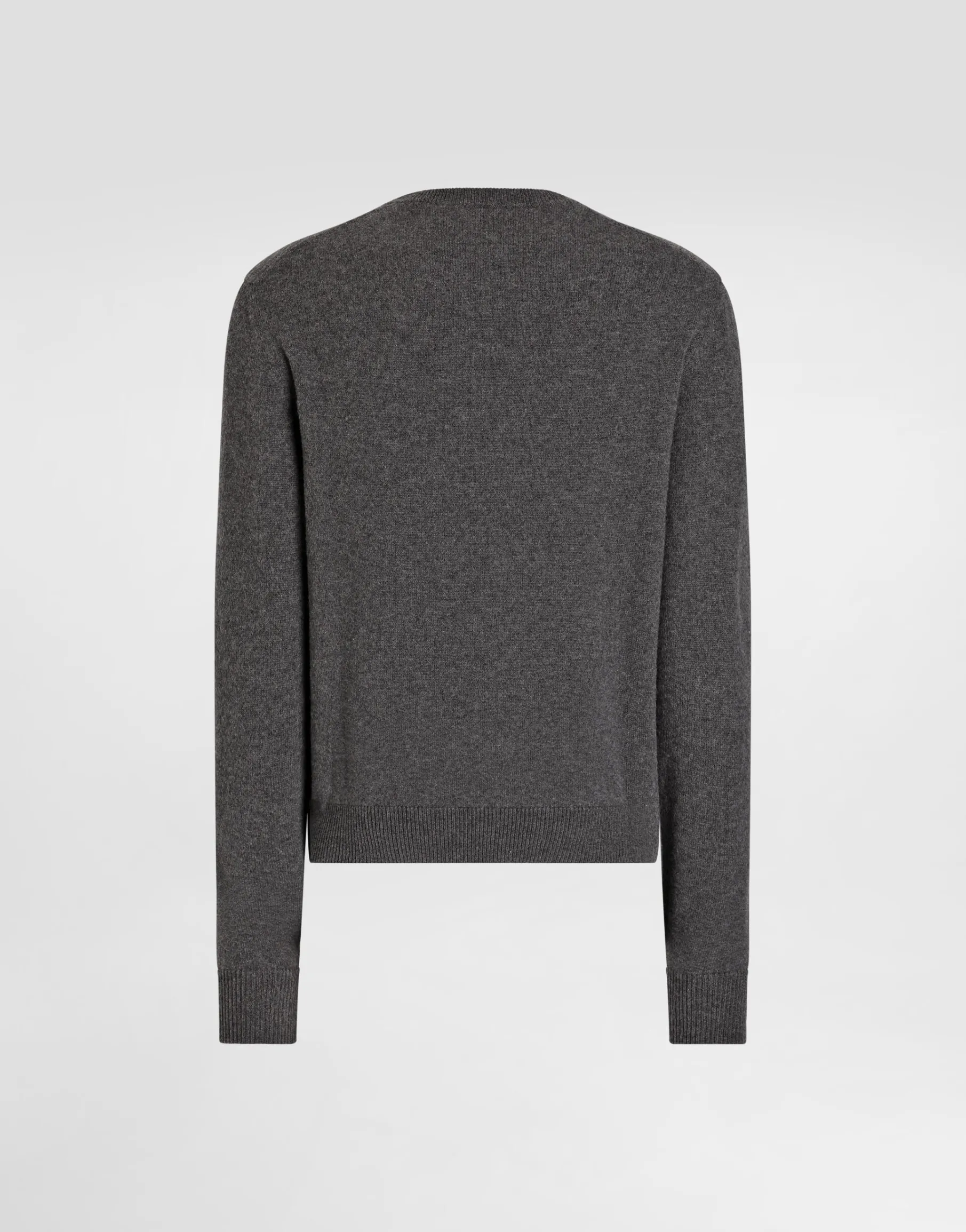 Wool round-neck sweater with branded tag