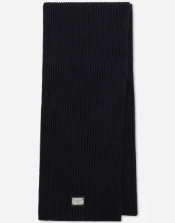 Wool scarf with DG patch