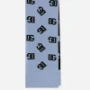 Wool scarf with jacquard DG logo