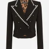 Wool Spencer-fit jacket with crystal piping