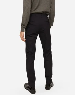 Wool turtle-neck sweater with branded tag