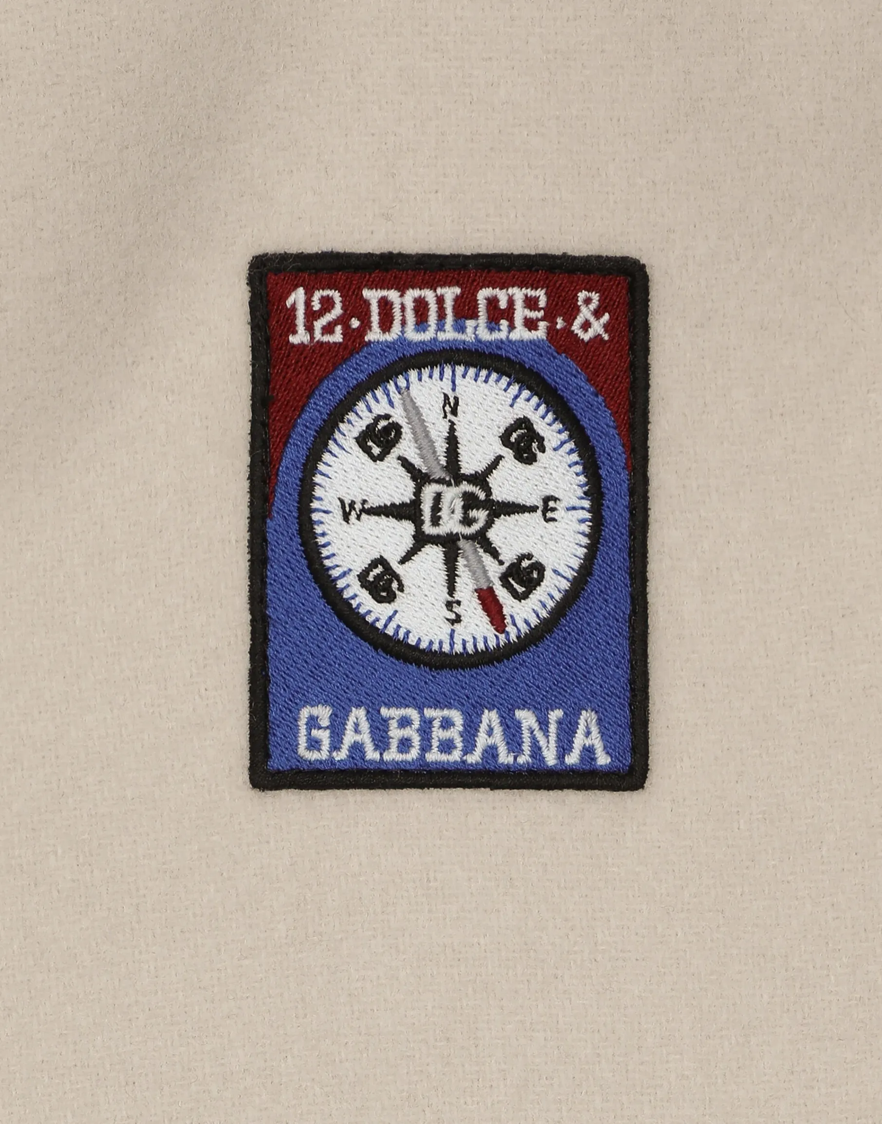Wool-blend bomber jacket with patches