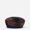 Wool-blend tartan beret