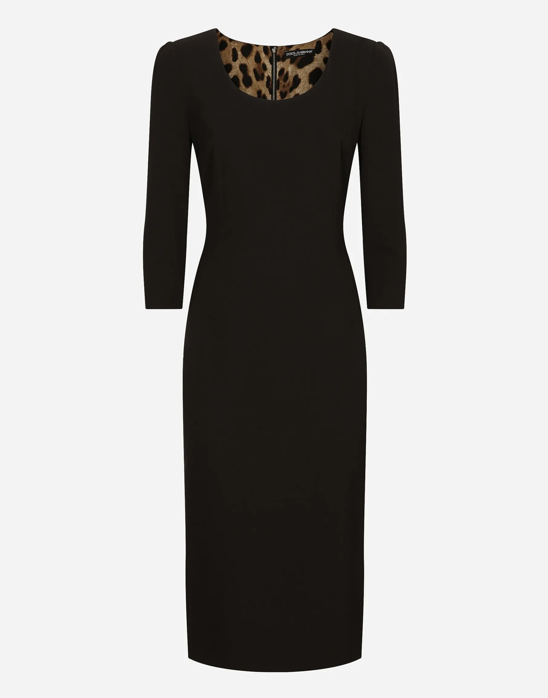 Woolen calf-length dress