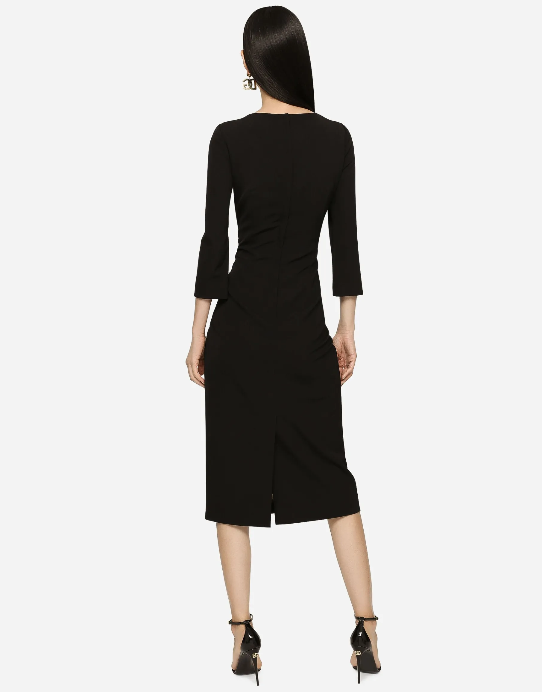 Woolen calf-length dress