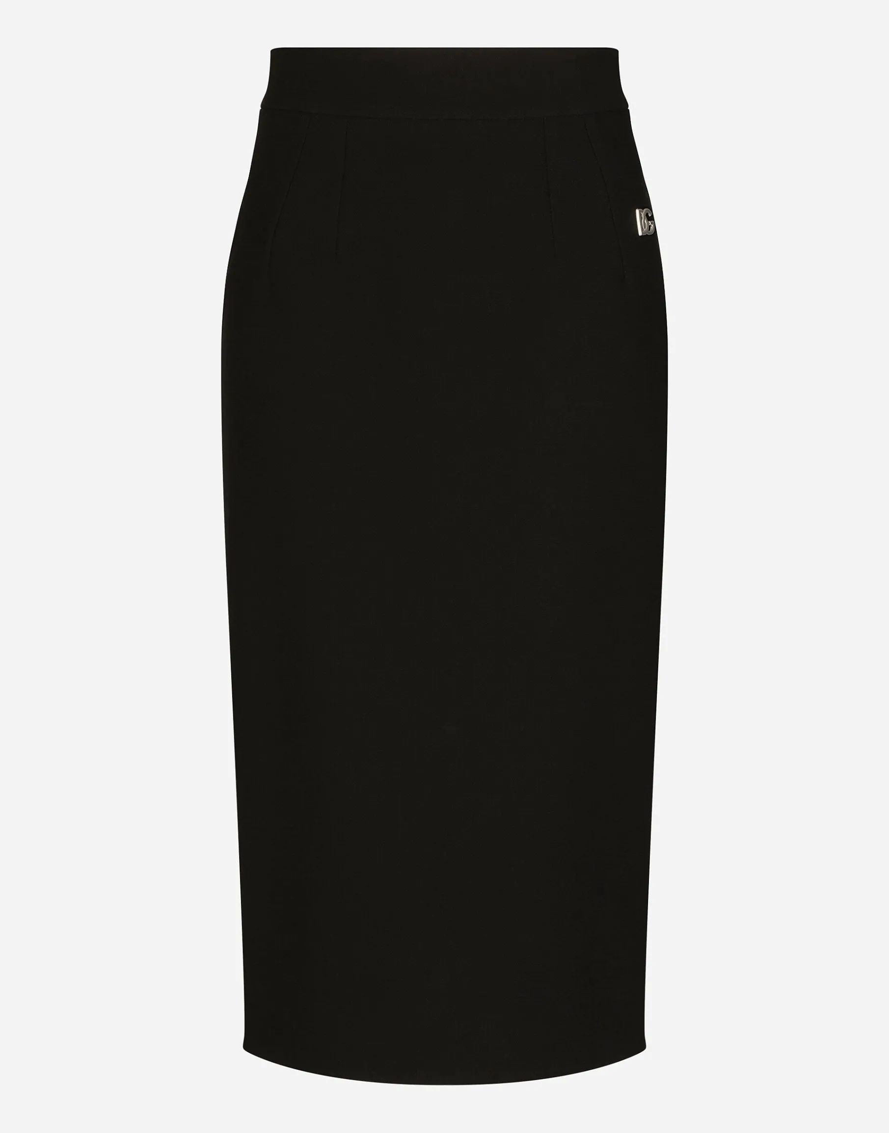 Woolen calf-length skirt