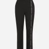 Woolen pants with branded selvedge