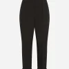 Woolen pants with turn-ups