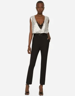 Woolen tuxedo pants