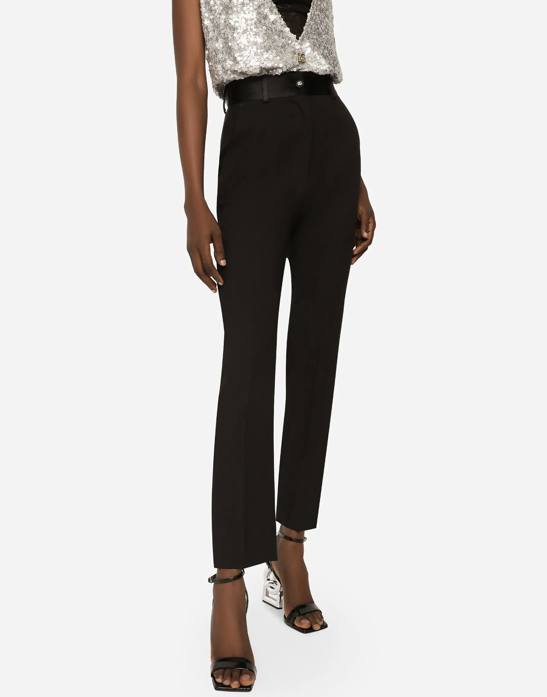 Woolen tuxedo pants