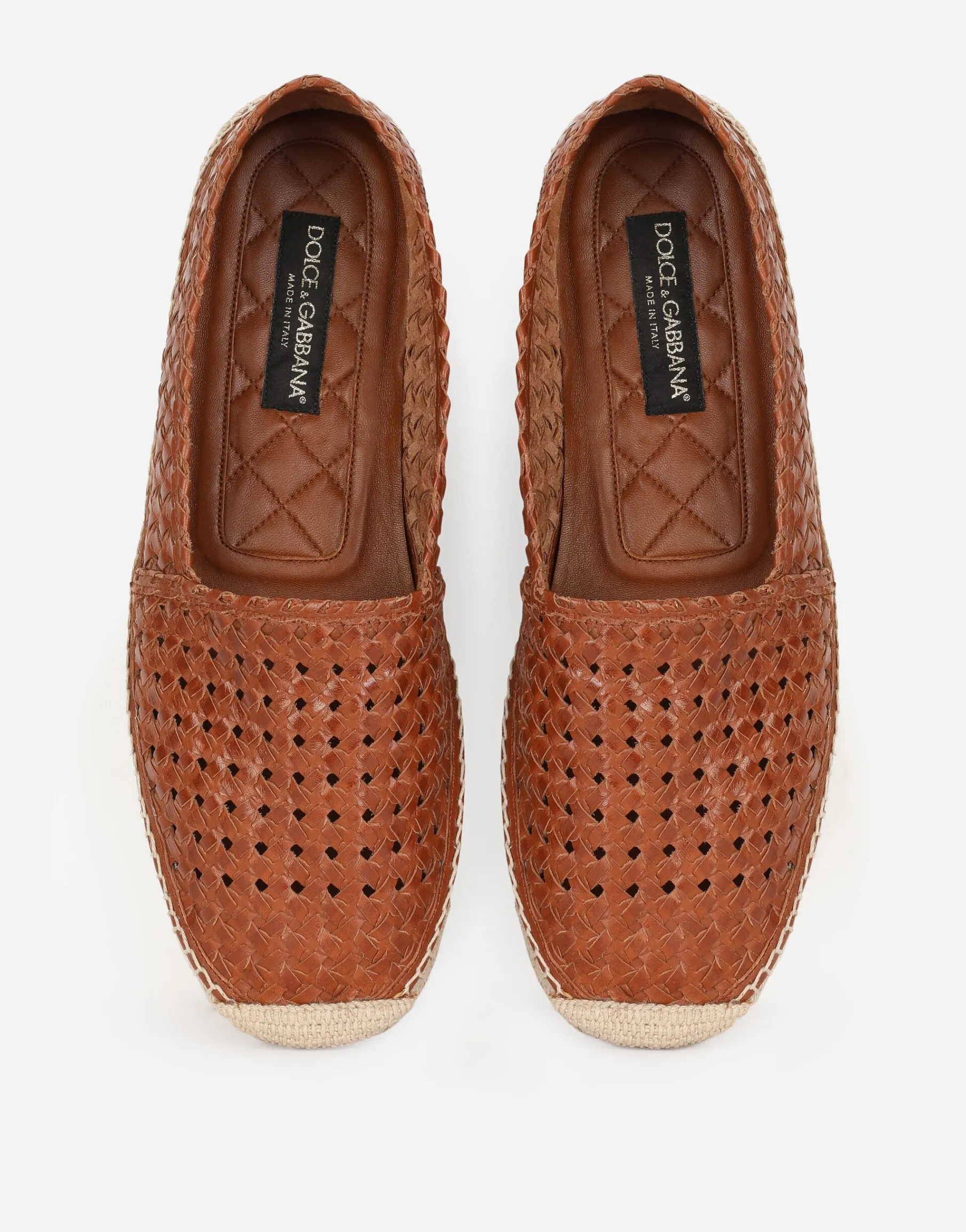 Woven goatskin espadrilles