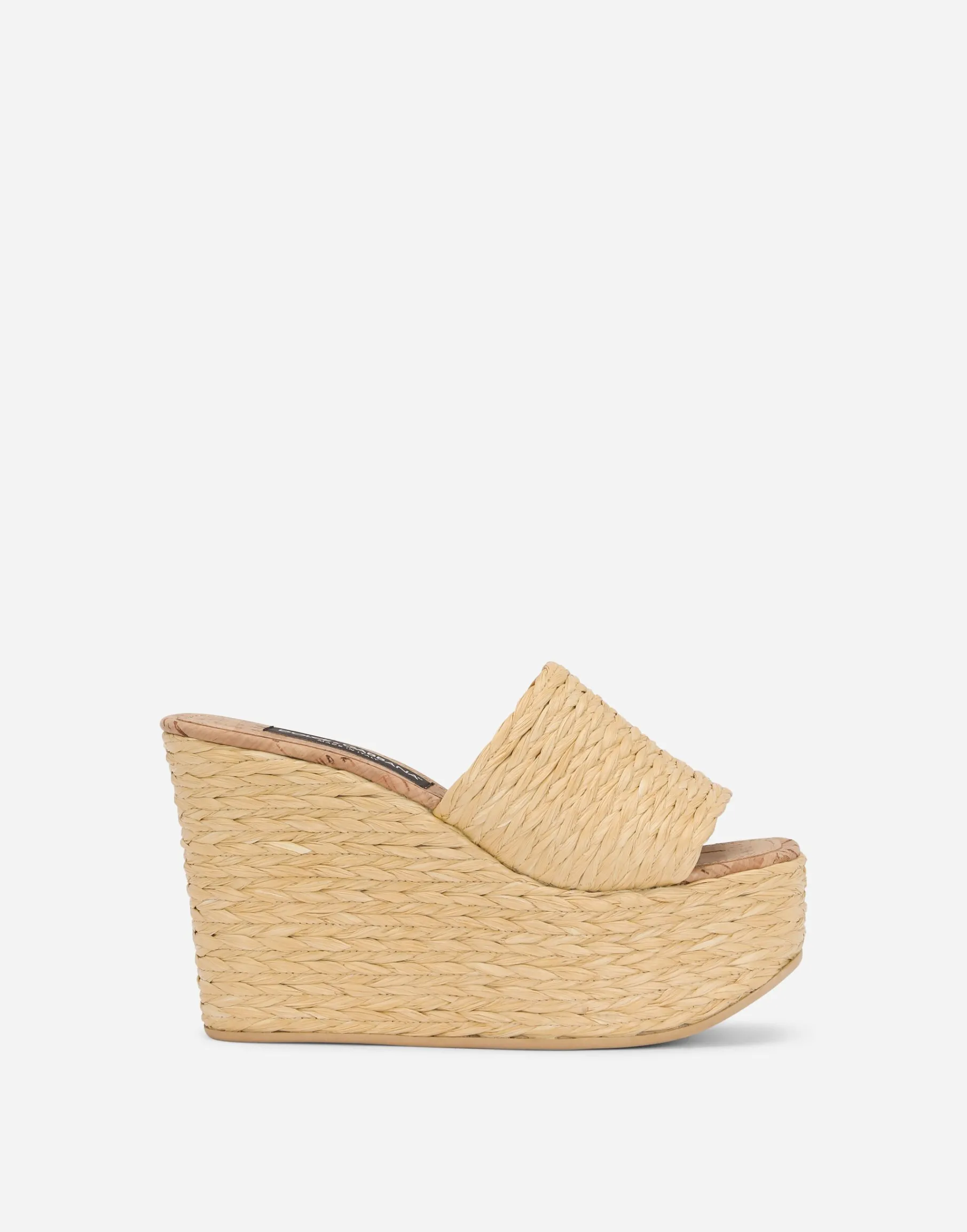 Woven raffia wedges