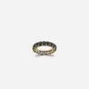 Yellow gold Family ring with black sapphires