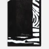 Zebra-print terrycloth beach towel