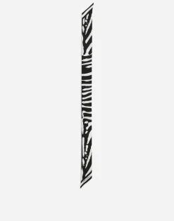 Zebra-print twill headscarf