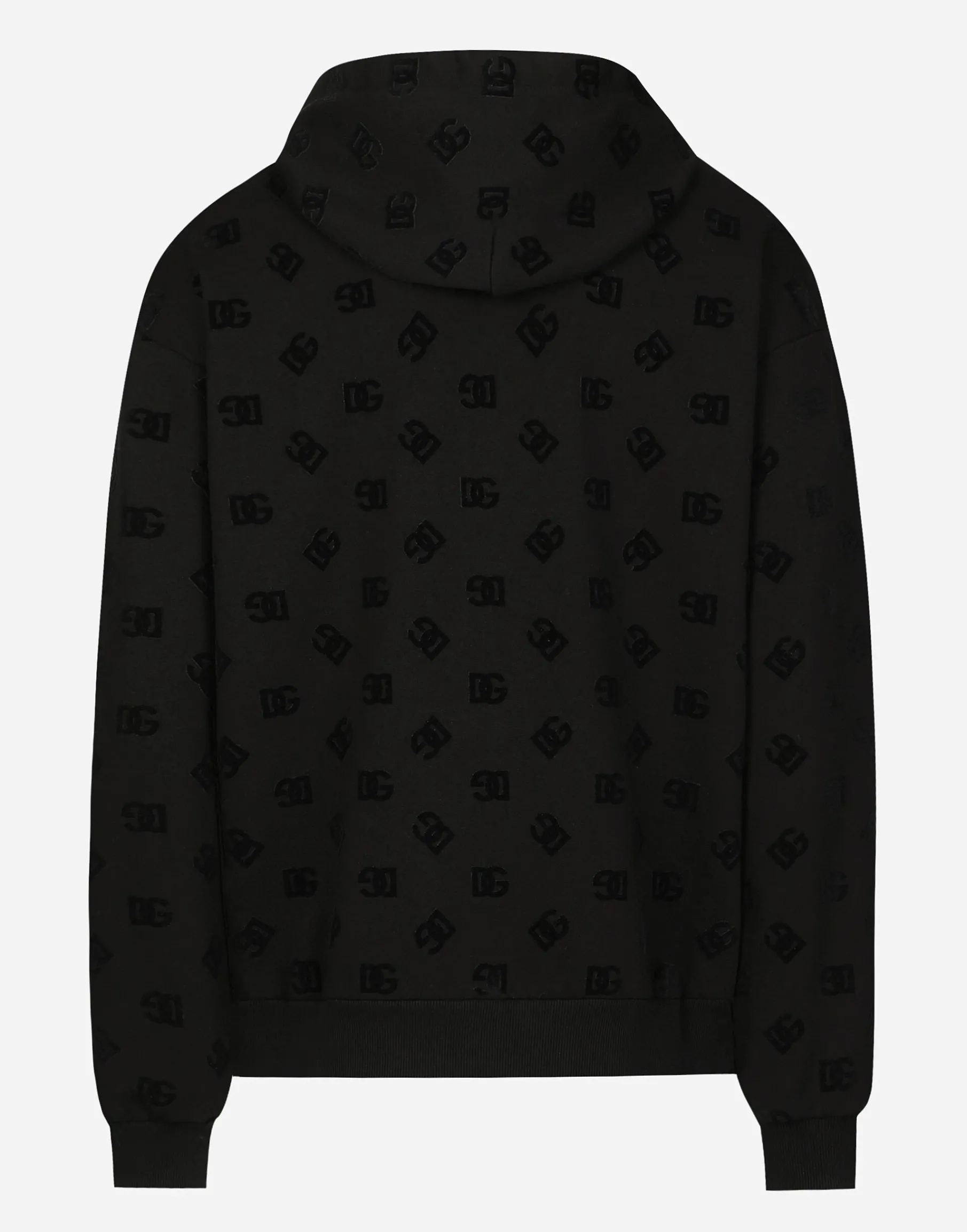 Zip-up hoodie with all-over DG print