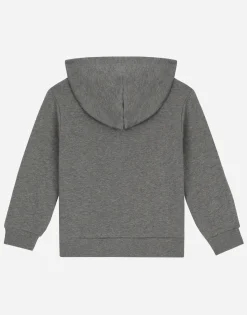 Zip-up hoodie with logo tag