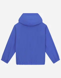 Zip-up hoodie with logo tag